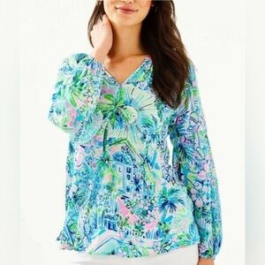 Lilly Pulitzer Winsley Top Lillys House Size XS